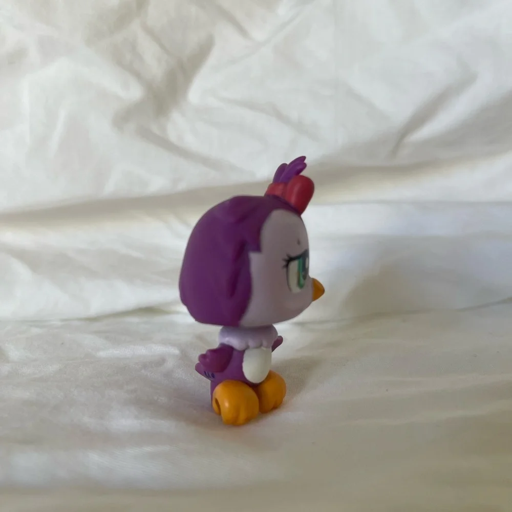 Littlest Petshop Purple Owl Blue Eyes Pink Bow RARE 1515